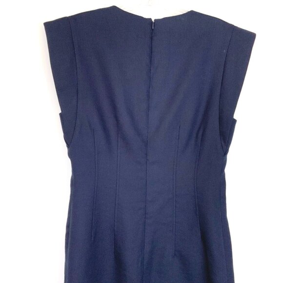 New Veronica Beard Navy Sleeveless Mini Sheath Dress Sz 4-6 - Picture 9 of 16